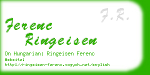 ferenc ringeisen business card